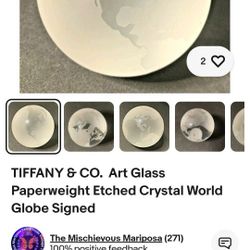 Tiffany & CO. Etched Crystal Globe