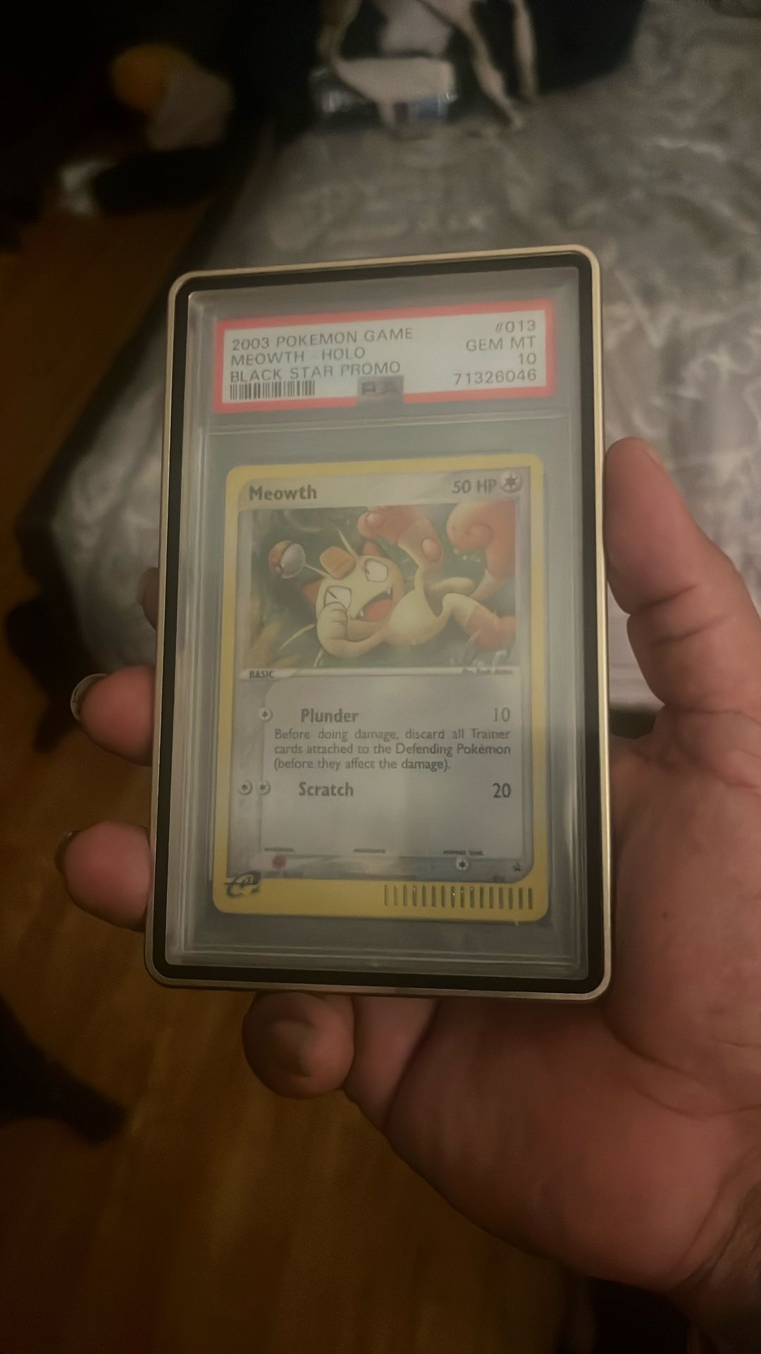 2003 Black ⭐️ Promo Meowth Psa 10
