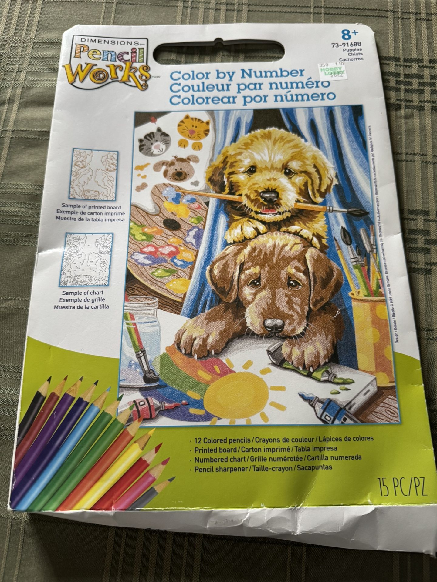 Color By Number Colored Pencil Art Dog Puppy