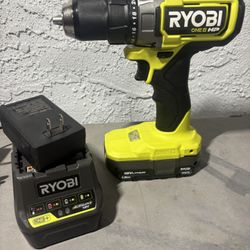 RYOBI ONE+ HP 18V Brushless Cordless 1/2 in. Drill/Driver Kit with (1) 1.5 Ah HIGH PERFORMANCE Battery and Charger