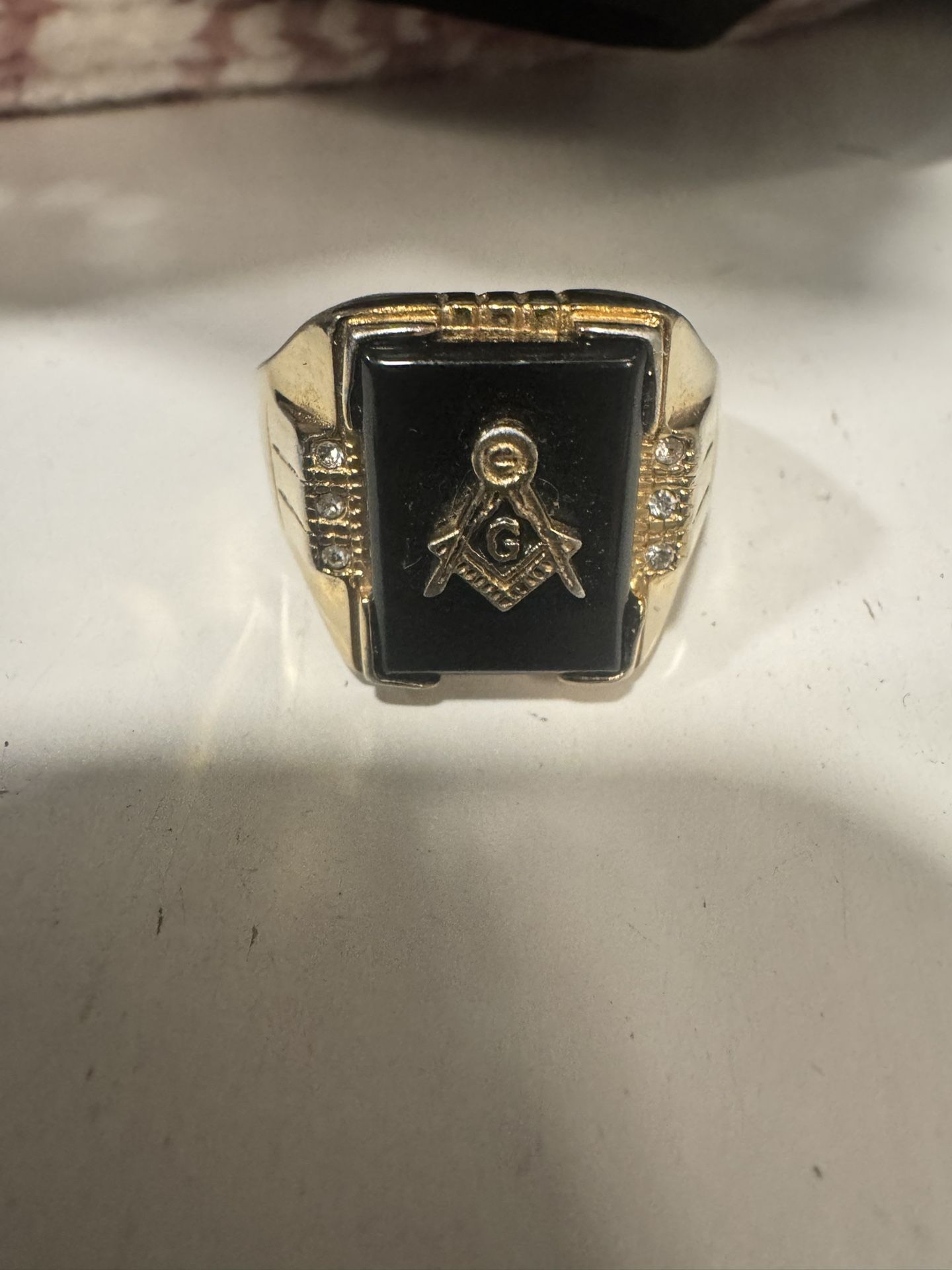 Onyx Freemason Ring