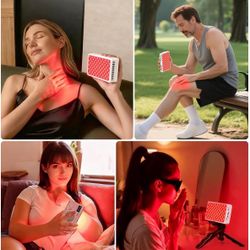 brand new Red Light Therapy for Face and Body, Portable Red Light Therapy Panel, 660nm Red Light and 850nm Infrared Light for Pain Relief, Skin Care, 