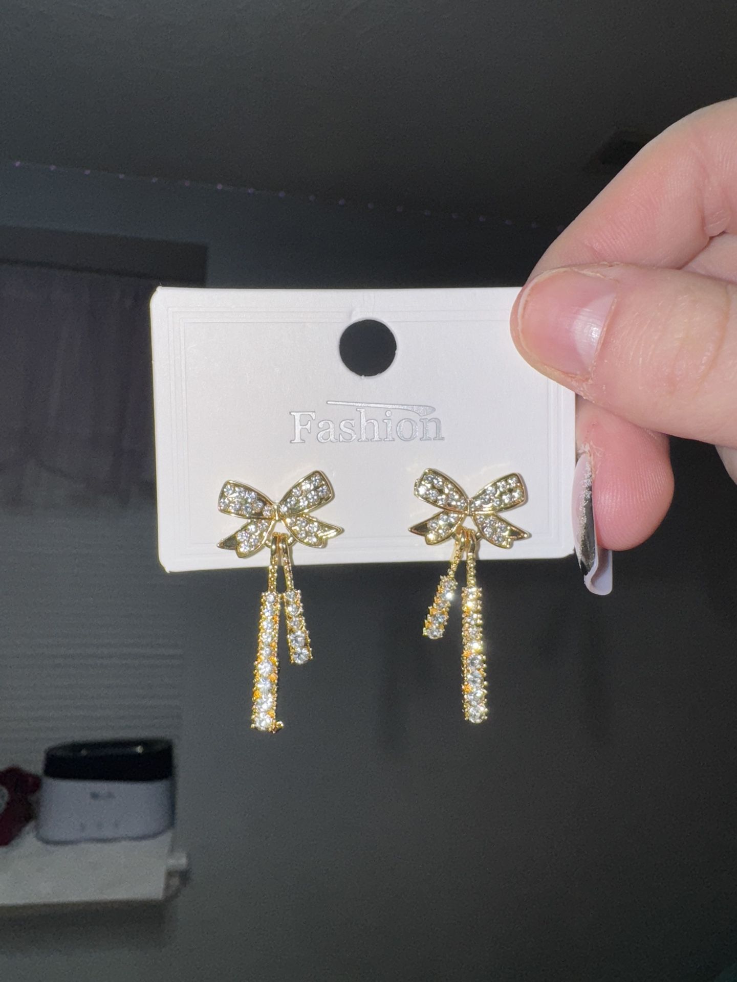 Gold Bow Earrings