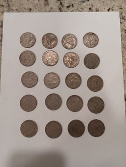 20 monedas de 1 peso mexicano  $20 por todas