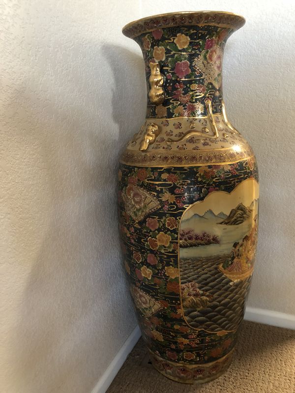 Extra Large Oriental Floor Vase 48 For Sale In Westminster Co