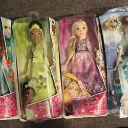 2015 Collectable Princess Tania, Ariel, Rapunzel And 2014 Princess Anna 