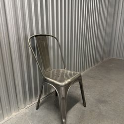 Silver metal chair