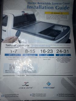 Electric Retractable Tonneau cover for Tacoma/ F-150/ Chevy and more!!