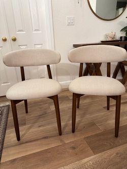 Mid-Century Modern Dining Chairs Set of 2