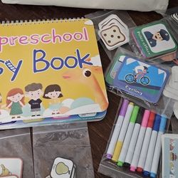 My First  Busy  Book USED/ Sight Wood Game NEW