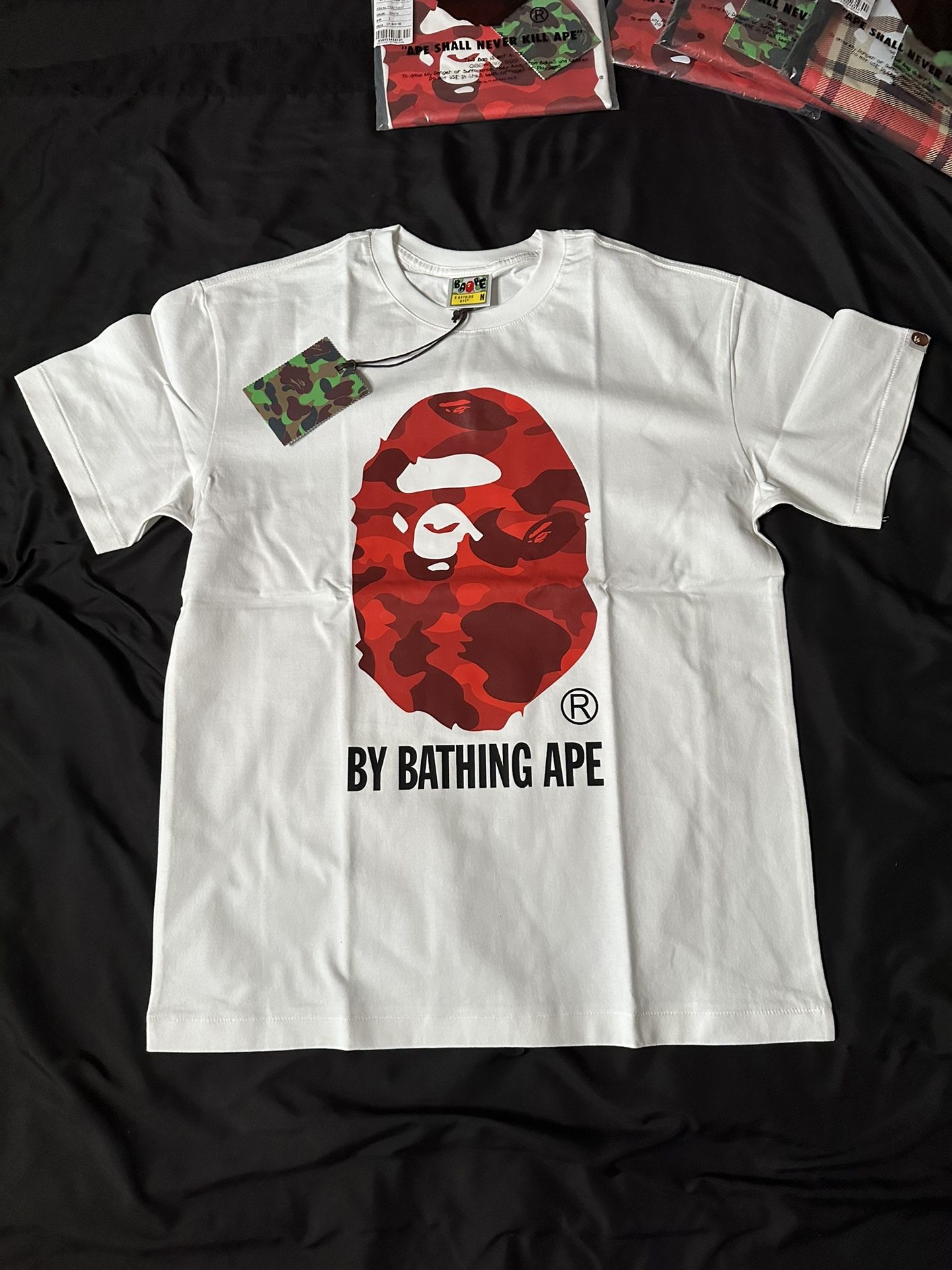 White/Red Camo Bape Tee