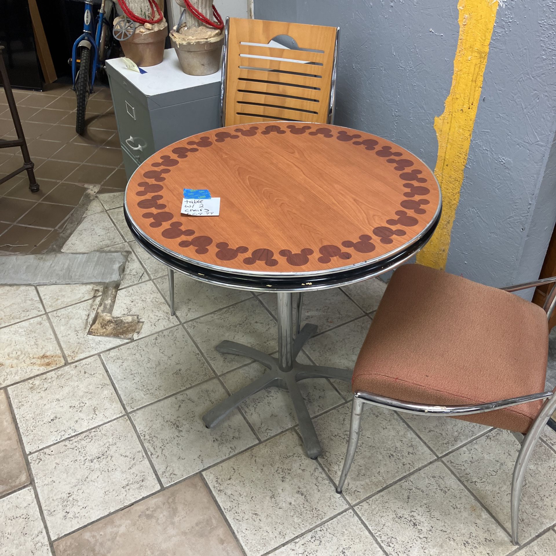 Mickey Mouse Table With 2 Chairs 