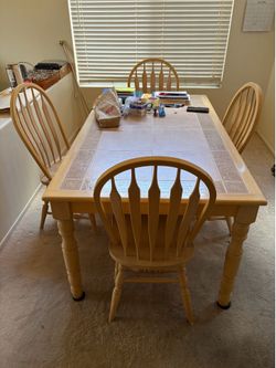 Tile top kitchen table & chairs