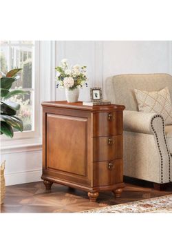 Artisan Walnut Slim Nightstand