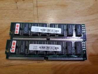 2X SIMM RAM 8MB 72-pin non-parity 60ns EDO 60 ns