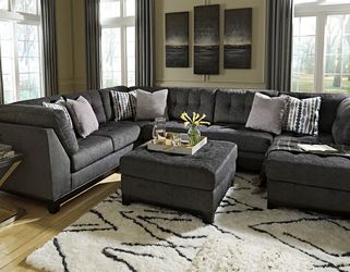 3 Piece Sectional With Ottoman - Couch