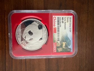 2018 China Silver Panda 10 Yuan NGC MS69