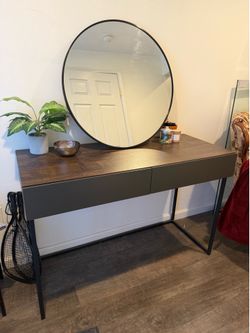 Wooden Two-Drawer Console Table