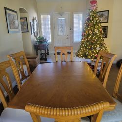 Oak dining table set