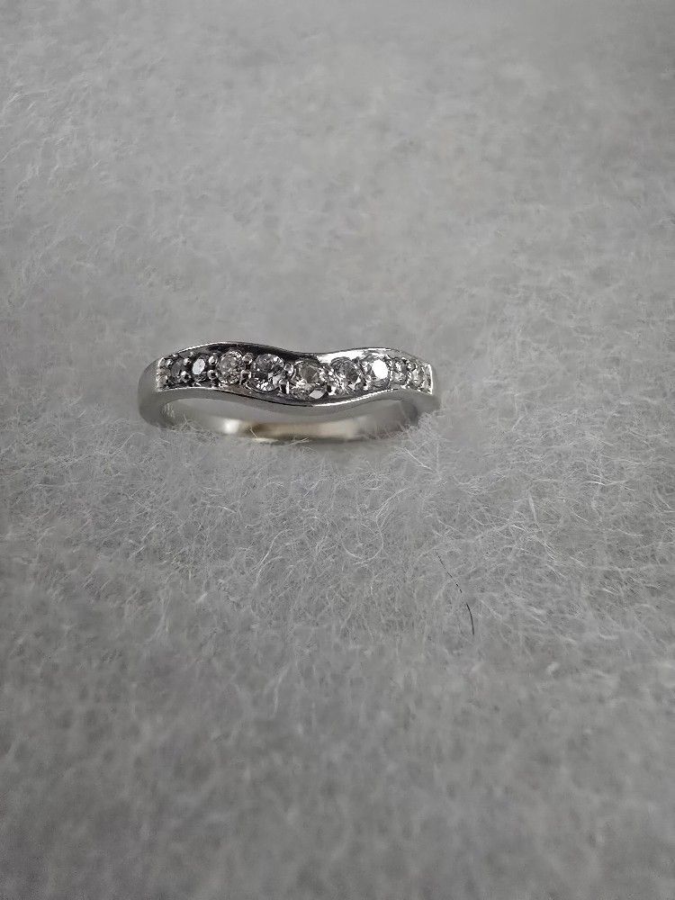 14k White Gold Paul Winston Wedding Band