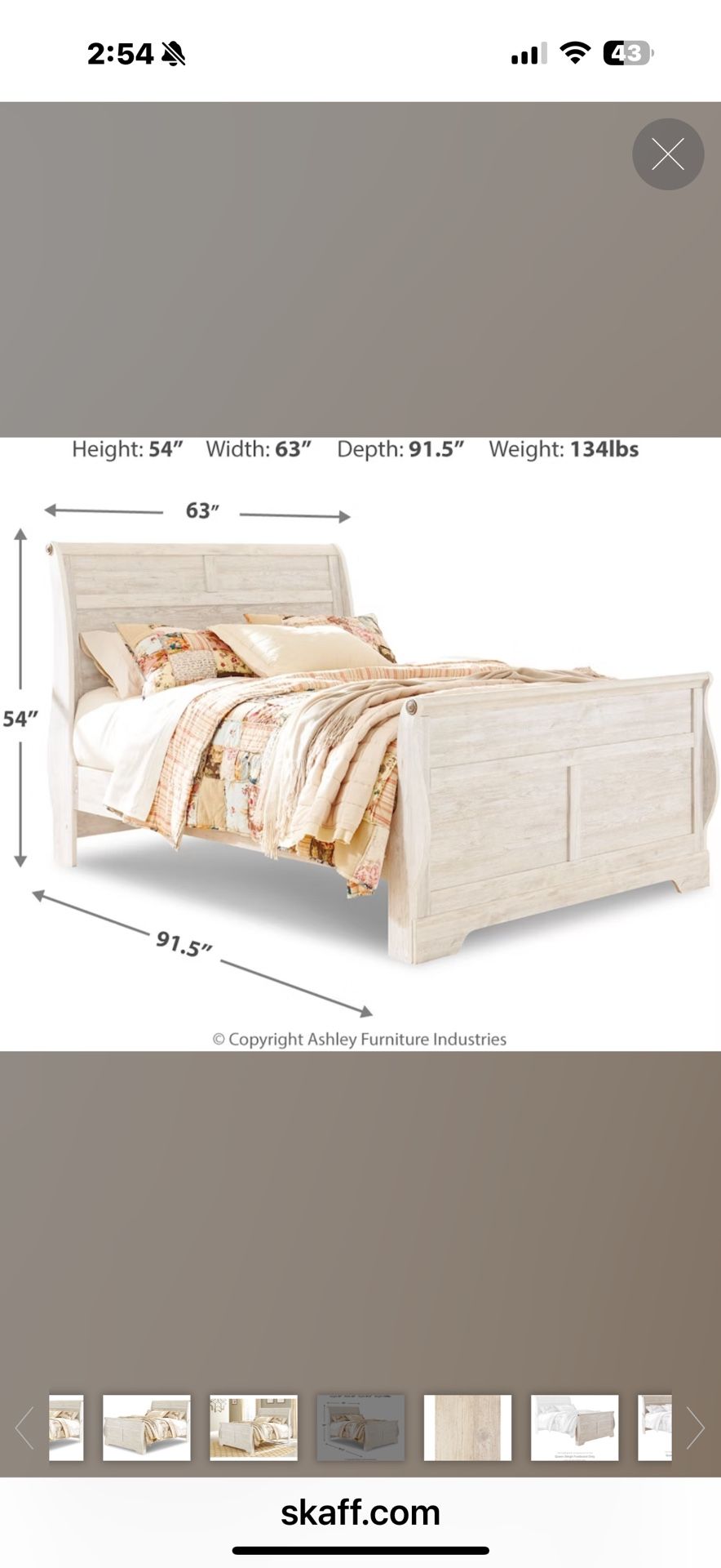 Queen Sleigh Bed