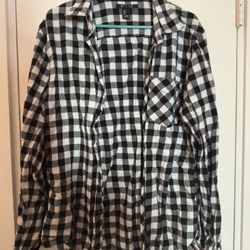 21men Monochrome Plaid Shirt