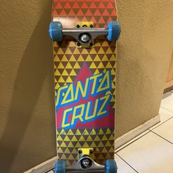 Santa Cruz Complete Skateboard 31.5” X 8.0” Ok Wheels Bullet Trucks 