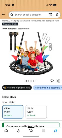 Spider web swing ( black )