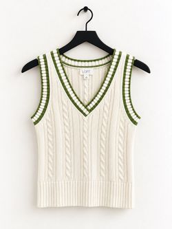 Ann Taylor Loft Cable Knit Sweater Vest Tank