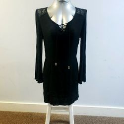 Womens Black Dress Cover Up Size L