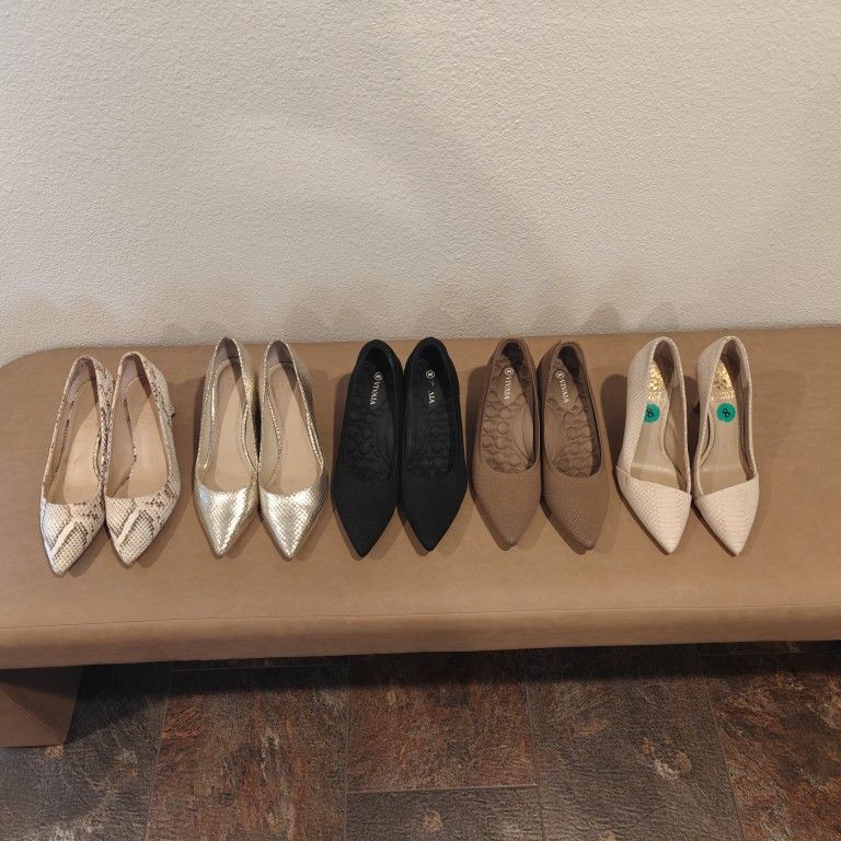 5 pairs Size 8 Women's Heels