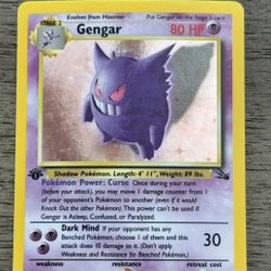 Gengar 5/62 1st Edition Holo WOTC Pokémon Card
