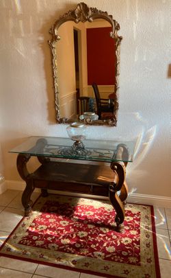 Table and mirror