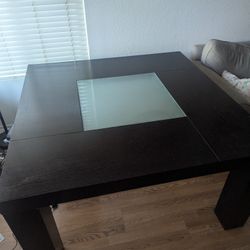 Square Dining Room Table With 2 Benches