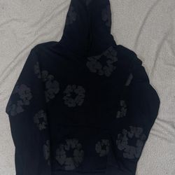 Denim Tears Cotton Wreath Hooded Sweatshirt 'Black Monochrome'