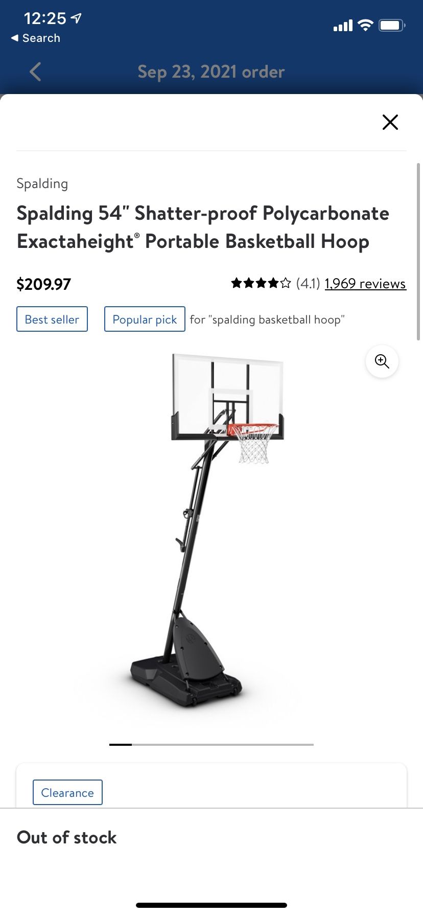 Spalding Basketball Hoop