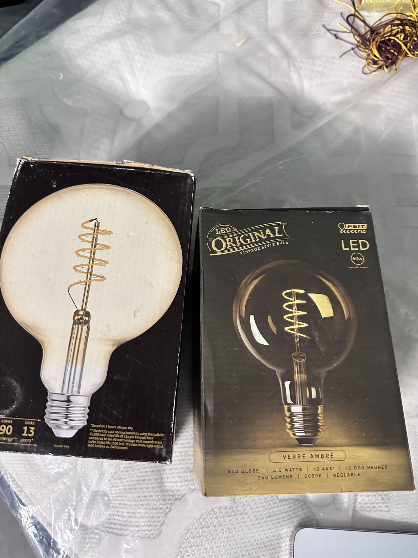 Feit Electric Original LED Vintage Globe Bulbs – Set of 2 (New)