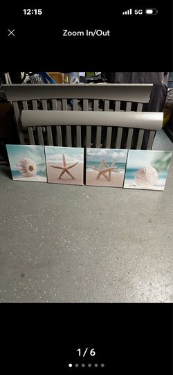 4-Piece Coastal Beach Canvas Wall Art Set