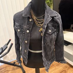 Women’s Lucky Grey Jean Jacket 