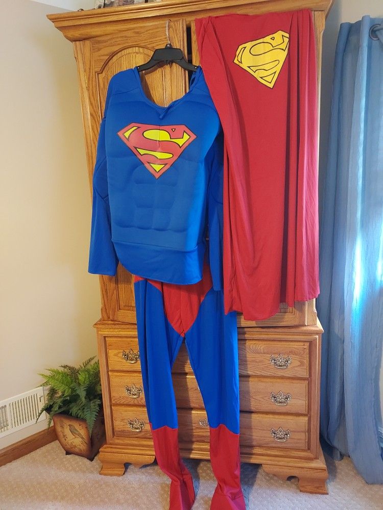 Adult Superman Costume Good Condition