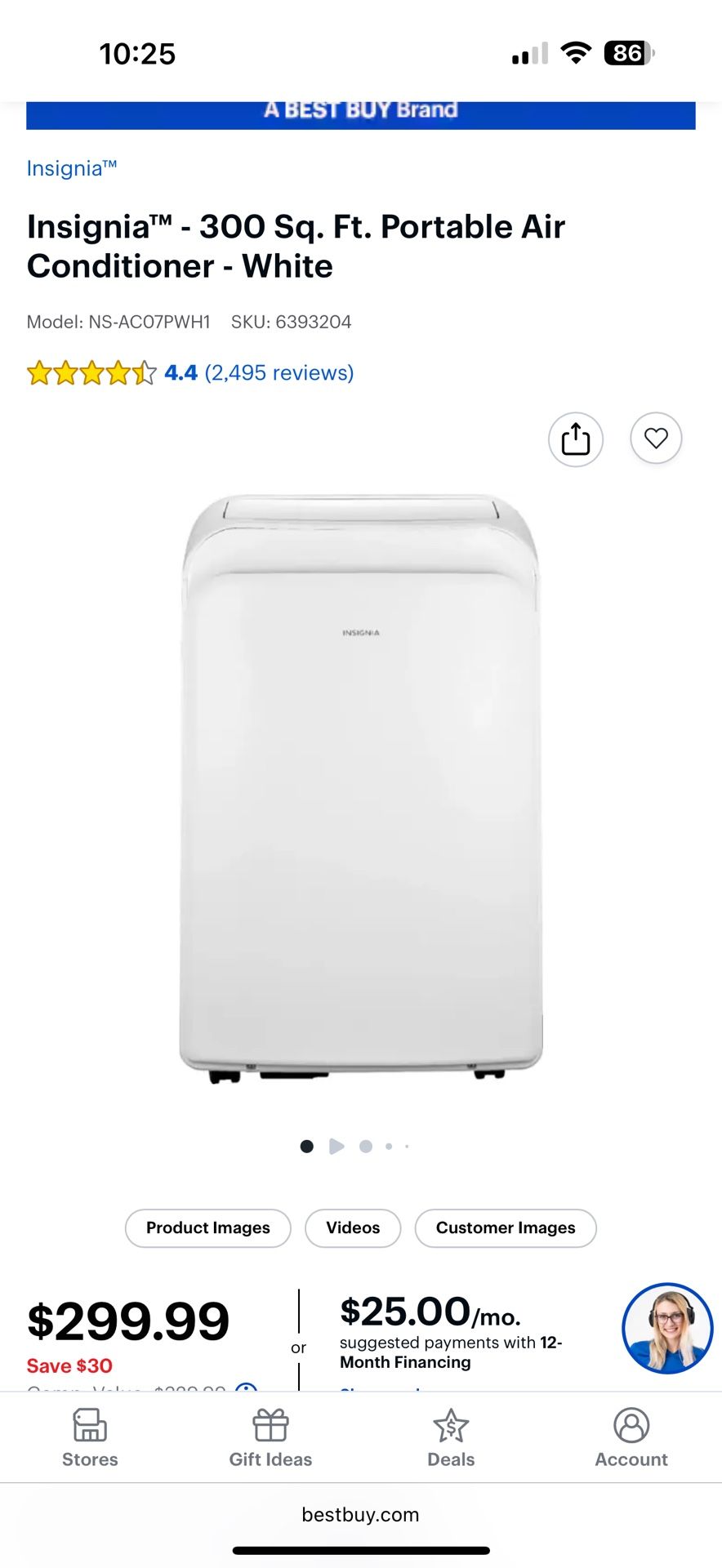 Insignia Portable Air Conditioner