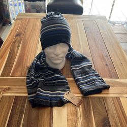 Penguin Mens Winter Set Beanie And Scarf