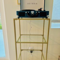 Record Player And Holder Set