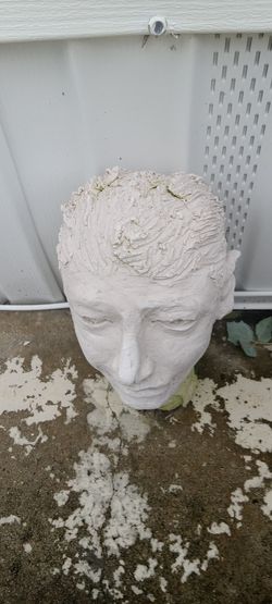 Plaster Human Head Sculpture decor
