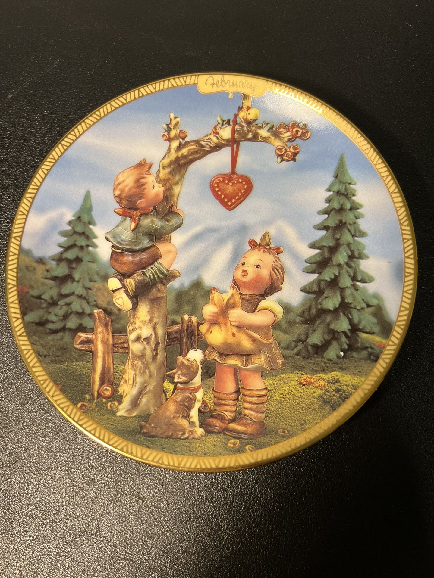 The Bradford Exchange 1999 Hummel Season Of Joy February Perpetual Calendar NIB 5.75”