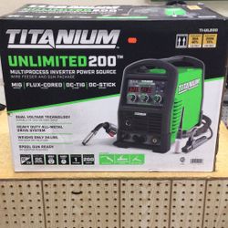 The Titanium Unlimited 200 Professional Multiprocess Welder Handles MIG, TIG and Stick