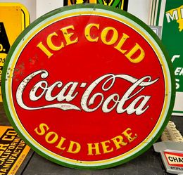 Embossed Coca Cola sign  19.5”  1932