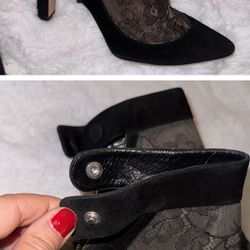 Valentino Lace Black Booties 