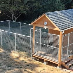 Outdoor Dog Kennel Shed With Covered Porch