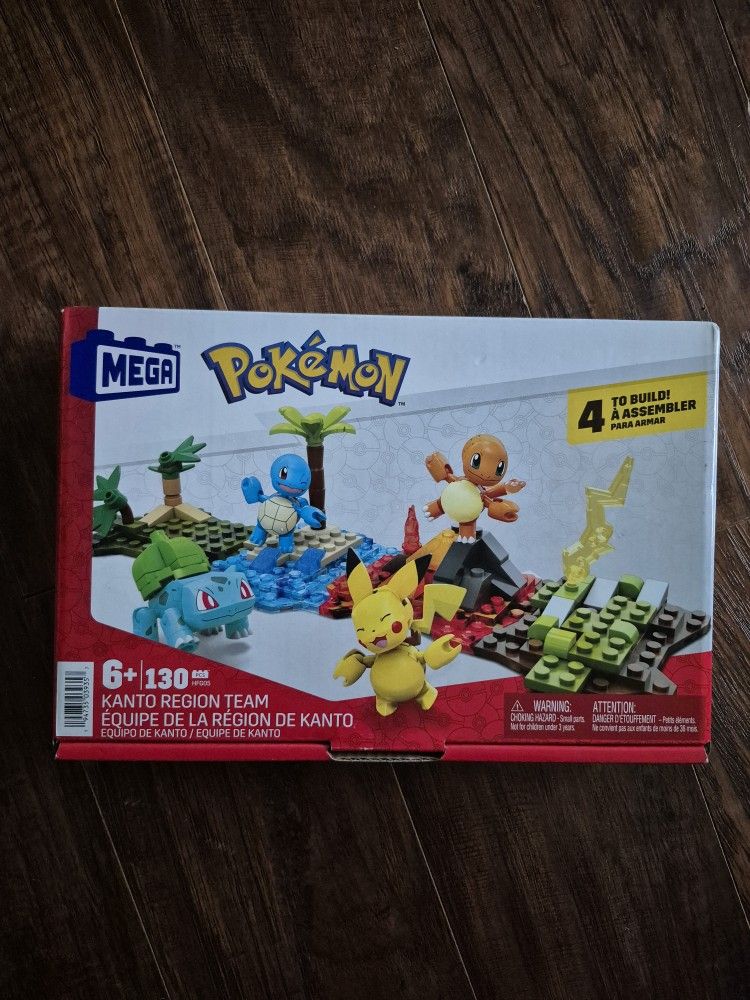 POKEMON Mega Construx: Kanto Region Team Building Set (2022) Mattel